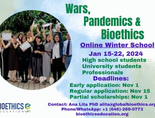 Bioethics Education International Winter School Online, Jan 15-22 2024